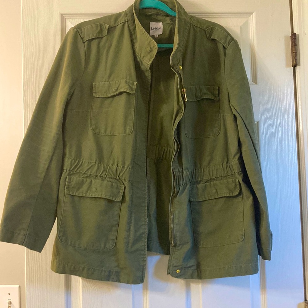 Kensie Jeans olive green utility field jacket xl